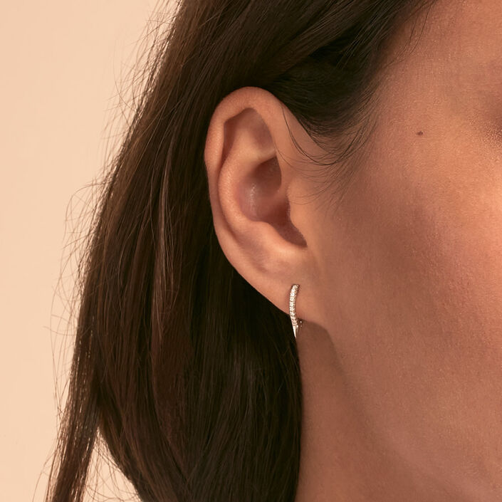 Hoop piercing PICBRIL - Crystal / Silver - All jewellery  | Agatha