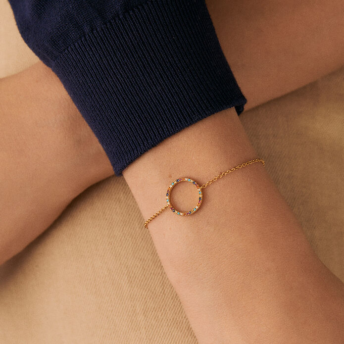 Link bracelet RAINBOW - Multicolor / Gold - 13:01  | Agatha