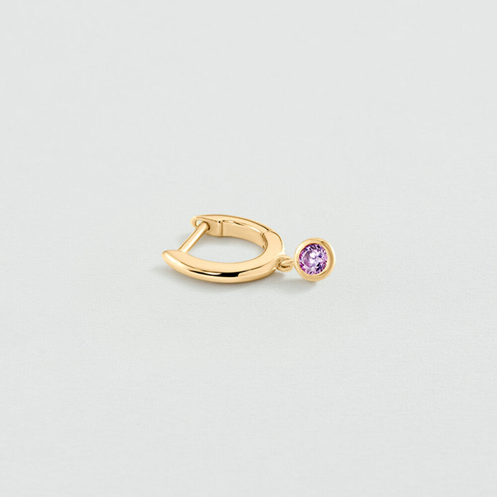 Hoops MIX & MATCH - Purple / Gold - Earrings  | Agatha