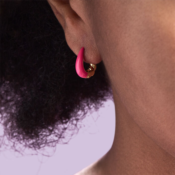 Hoops ATMA - Pink / Gold - All jewellery  | Agatha