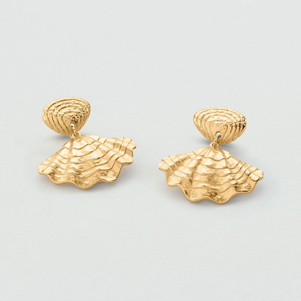 Long earrings CALYPSO - Golden - Earrings  | Agatha
