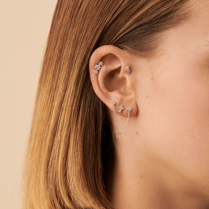 Piercing stud MIX& MATCH - Crystal / Silver - All jewellery  | Agatha