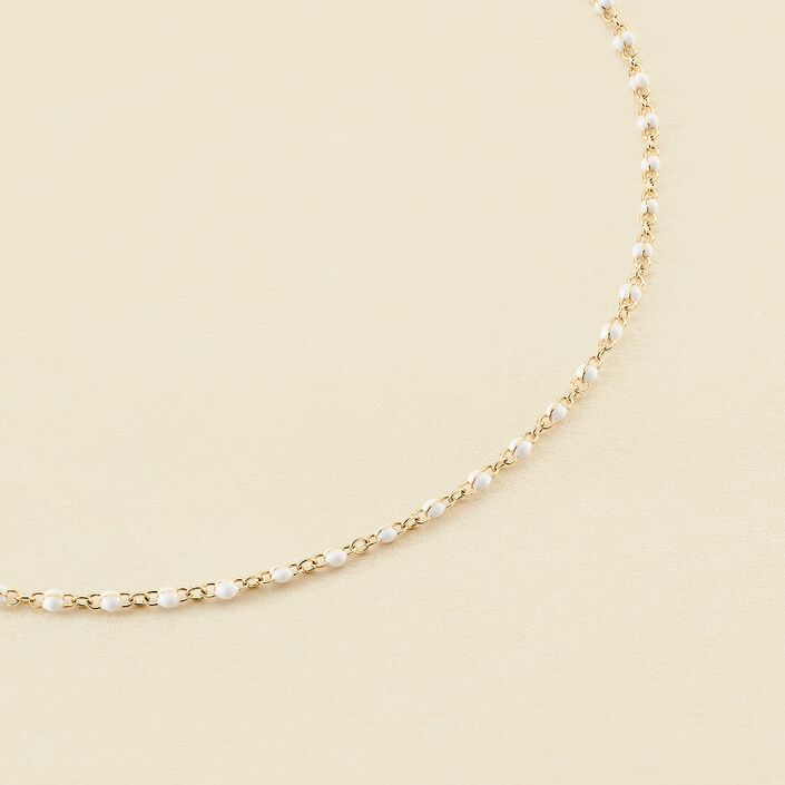 Choker necklace SMARTY - White / Gold - All jewellery  | Agatha