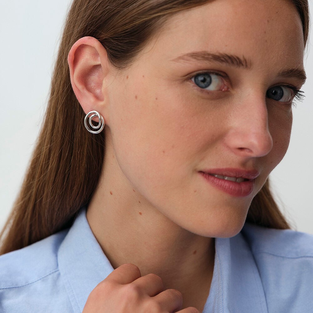 Stud earrings BELLEVILLE - Silver - Earrings  | Agatha