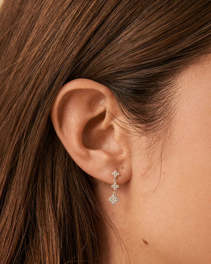 Long earrings BELOVED - Crystal / Silver - All earings  | Agatha
