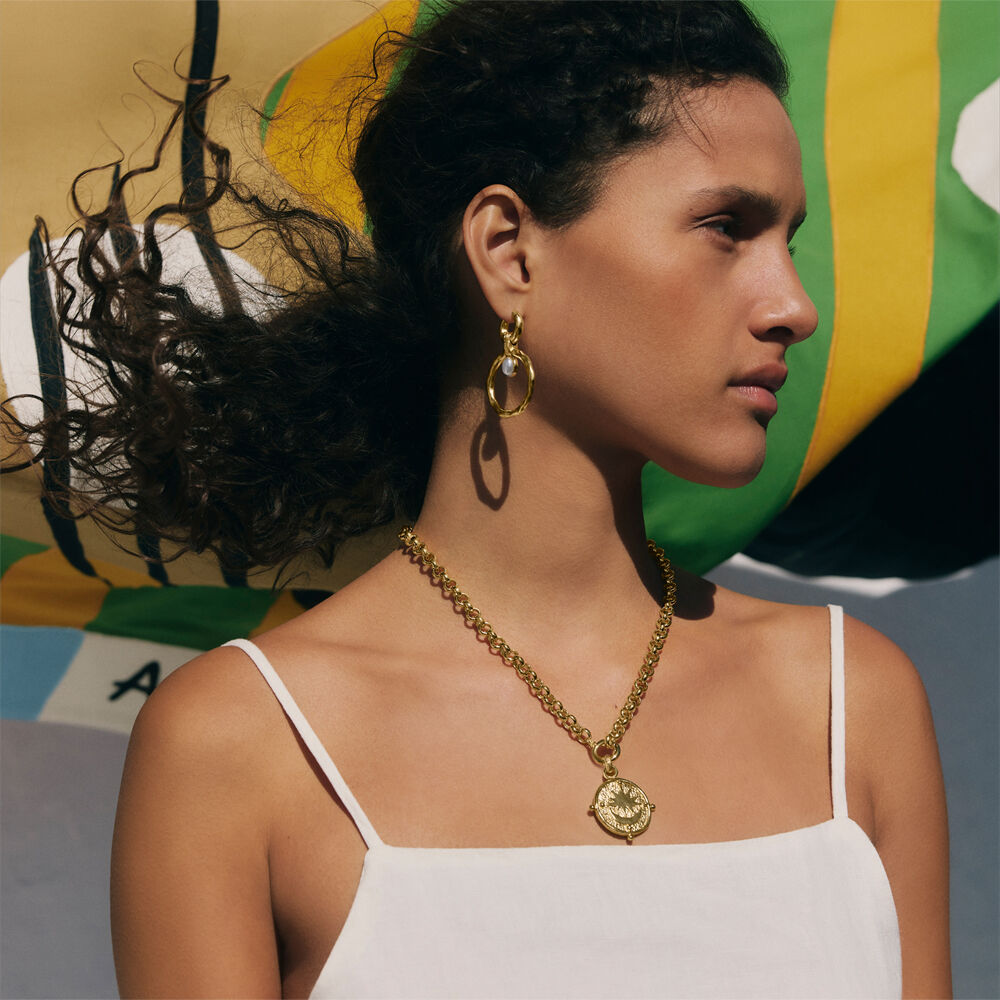 Long necklace PANGEA - Golden - Long necklace  | Agatha