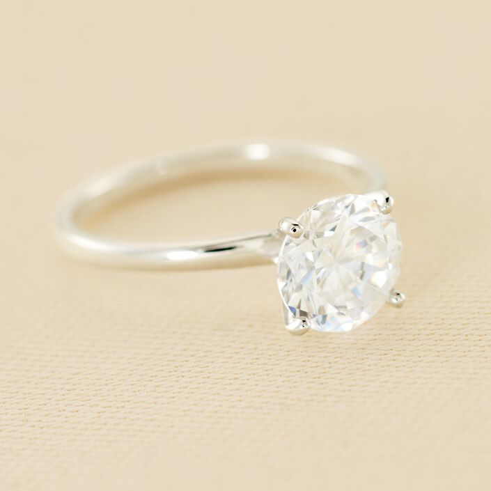 Thin ring DIAMS - Crystal / Silver - All jewellery  | Agatha