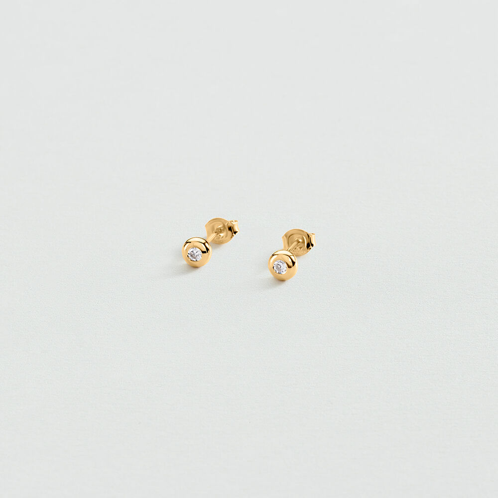 Stud earrings OD&Eacute;ON - Crystal / Golden - Earrings  | Agatha