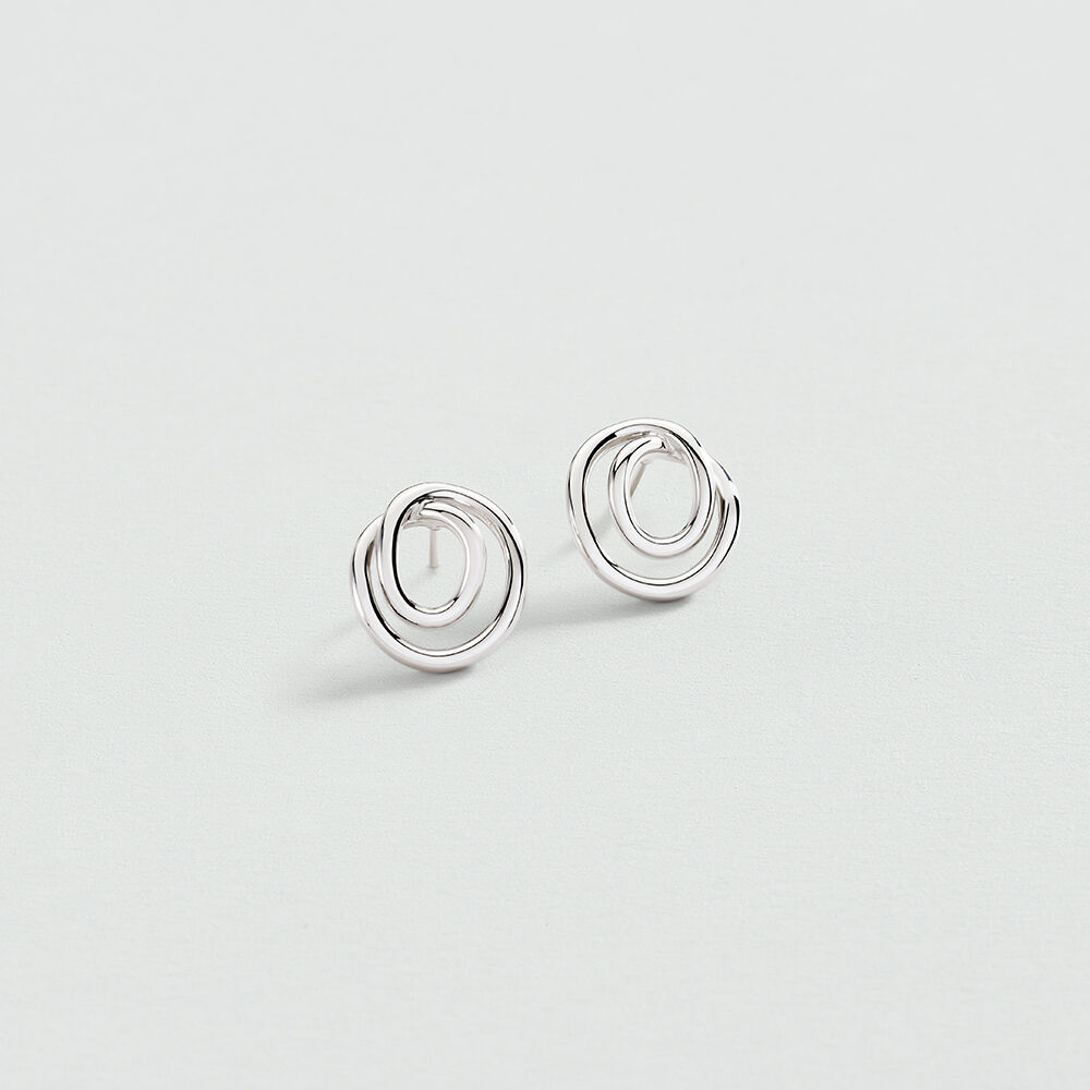 Stud earrings BELLEVILLE - Silver - Genuine silver  | Agatha