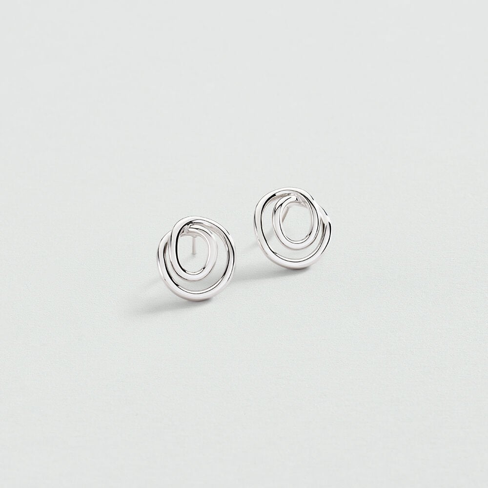 Stud earrings BELLEVILLE - Silver - Earrings  | Agatha