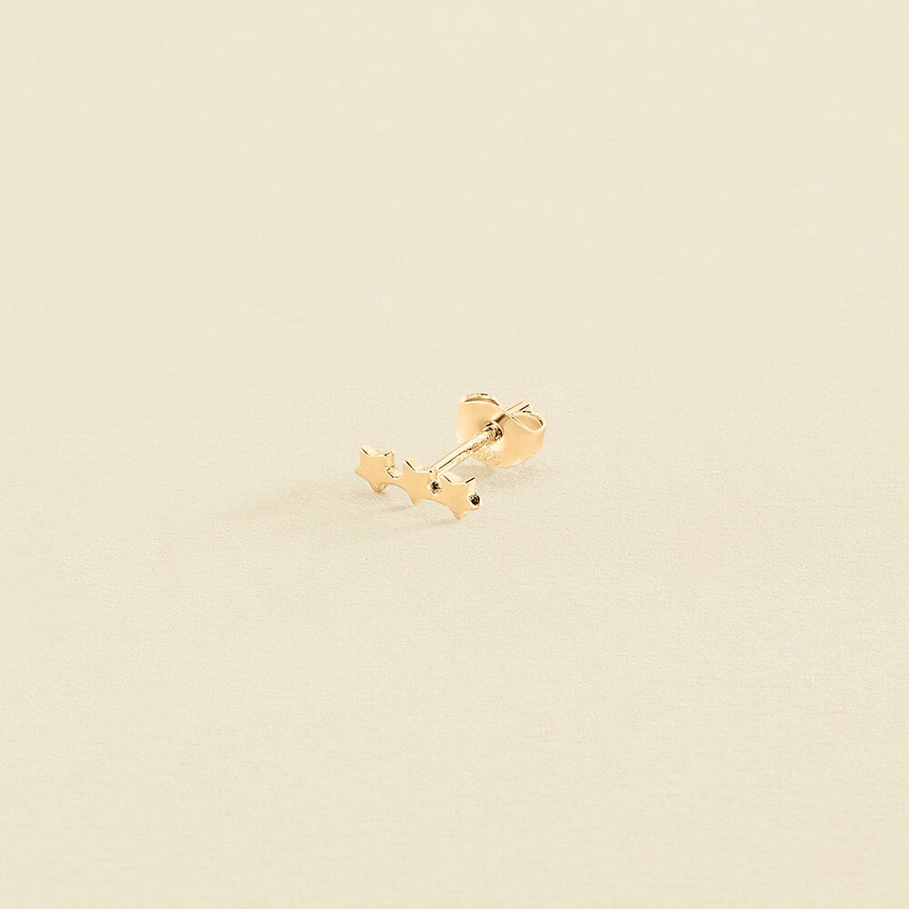 Piercing stud TRIOSTAR - Golden - All jewellery  | Agatha