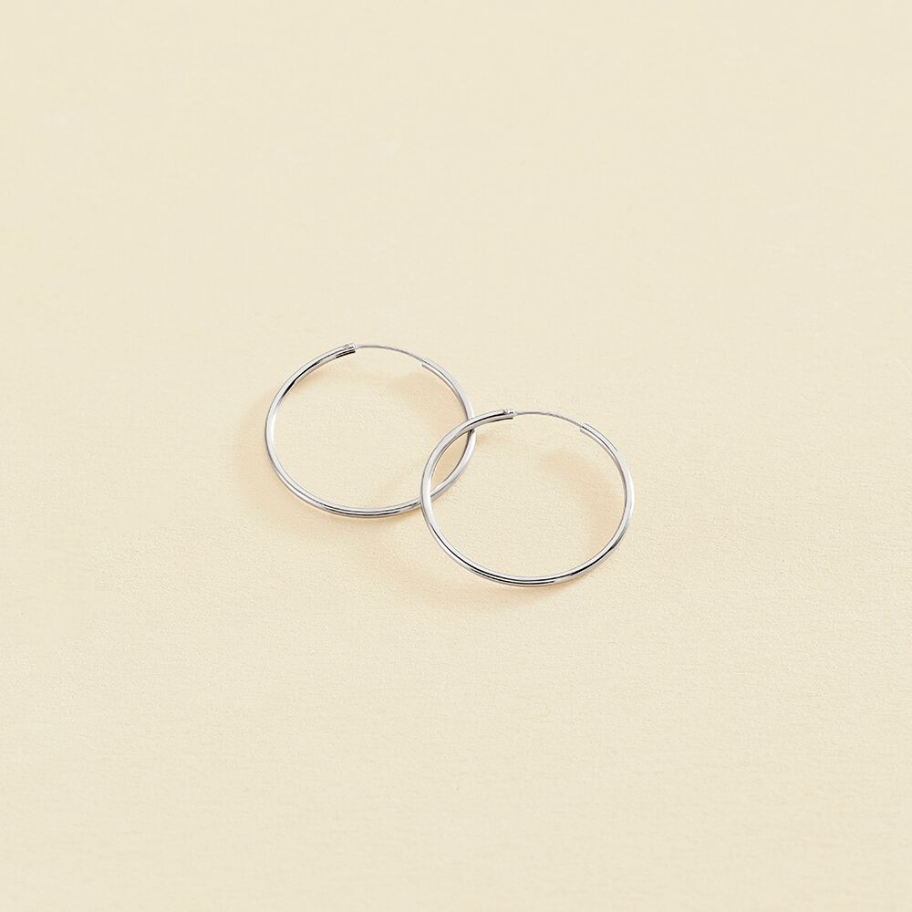 Hoops CREOLA - Silver - Earrings  | Agatha