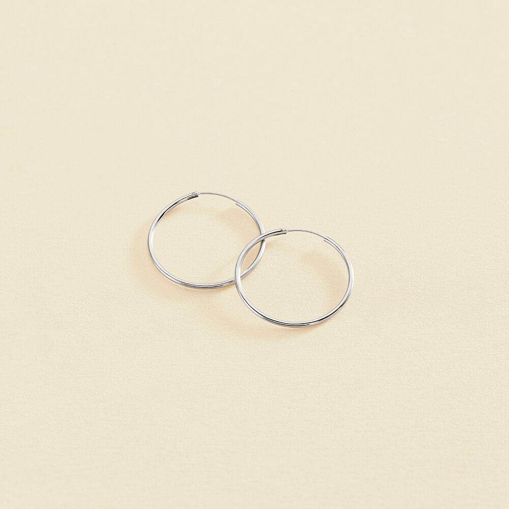 Hoops CREOLA - Silver - All earings  | Agatha