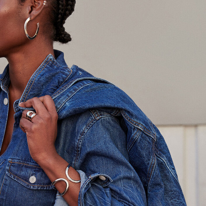 Large ring CURVE - Silver - All jewellery  | Agatha