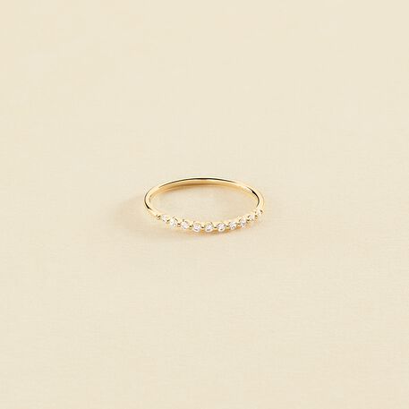 Thin ring BELOVED - Crystal / Golden - All jewellery  | Agatha