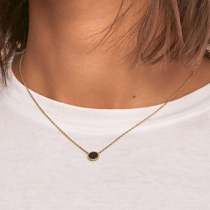 Choker necklace ATMA - Onyx/ green - All jewellery  | Agatha