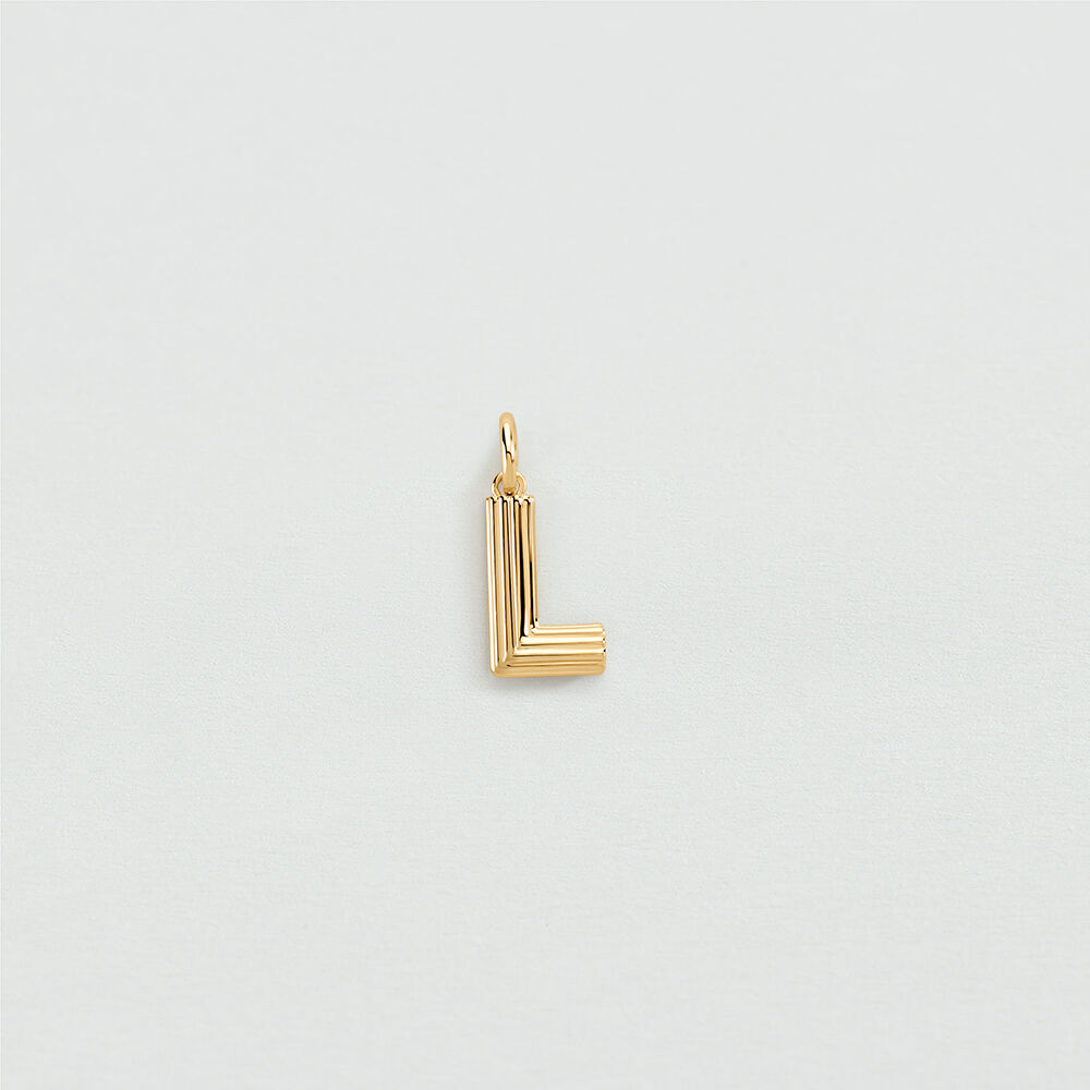 Pendant LETTER L - Golden - Jewellery  | Agatha