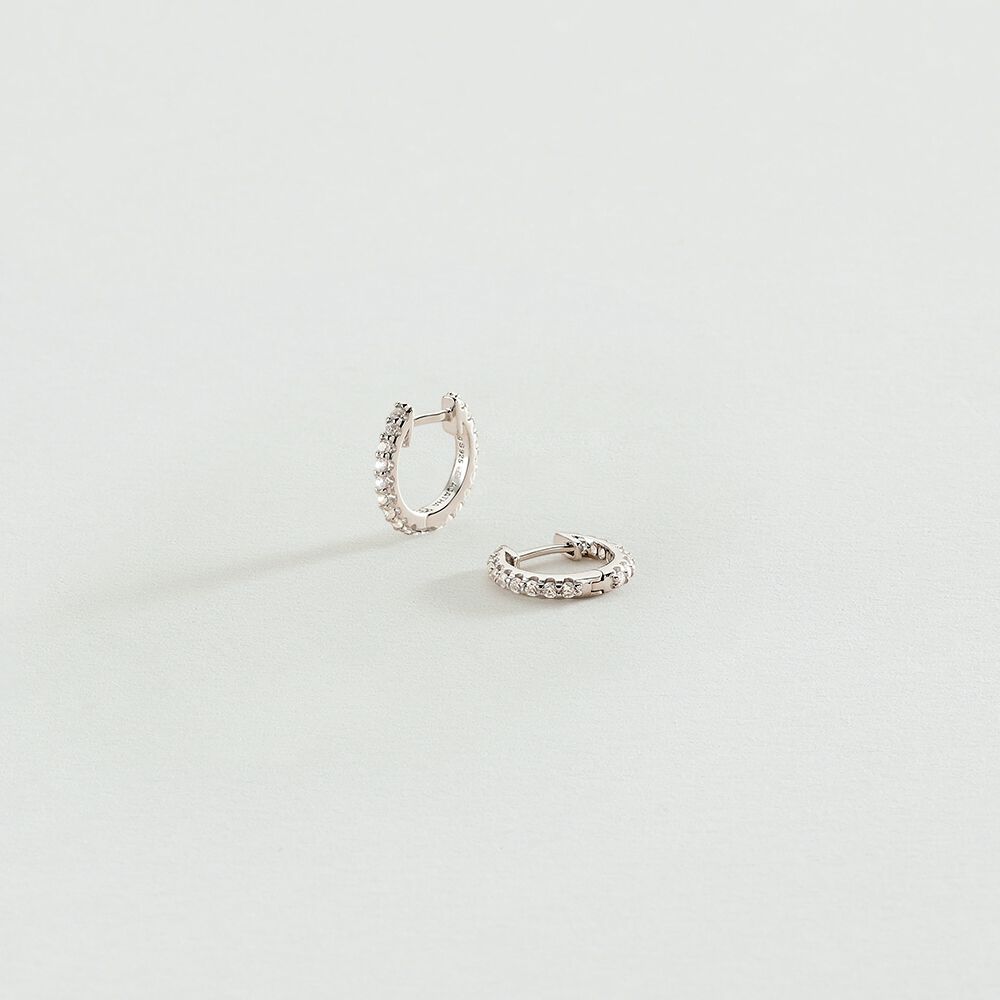 Hoops RONDOU - Crystal / Silver - Earrings  | Agatha