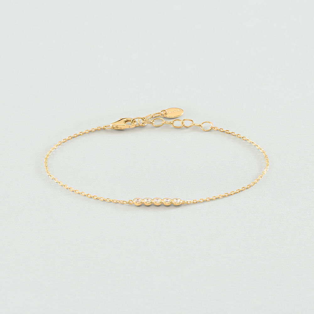 Link bracelet OD&Eacute;ON - Crystal / Golden - Bracelets  | Agatha