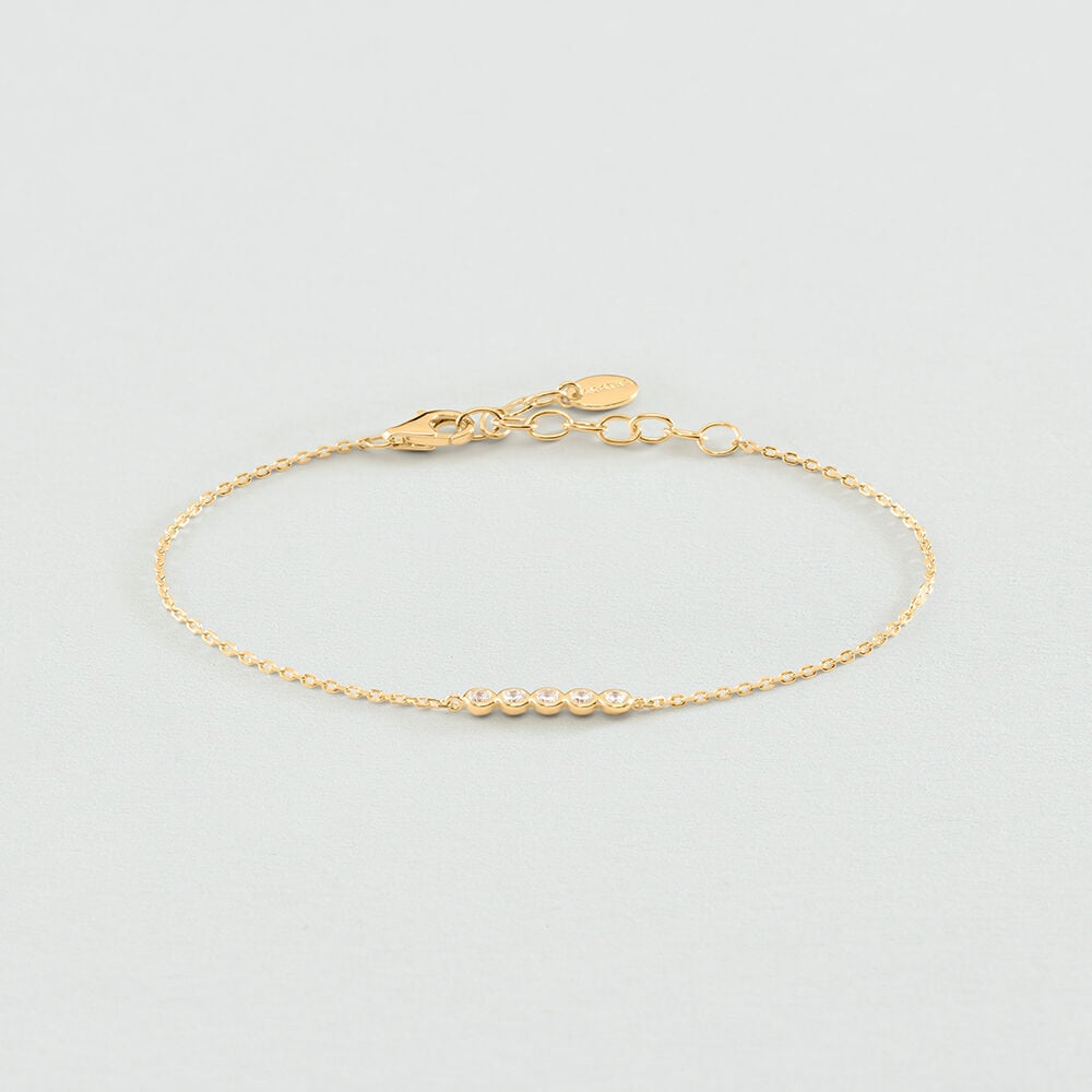 Link bracelet OD&Eacute;ON - Crystal / Golden - Bracelets  | Agatha