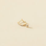 Hoop piercing DIAMSTAR - Crystal / Golden - All jewellery  | Agatha