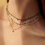 Choker necklace DIAMONDS - Aquamarine - All jewellery  | Agatha
