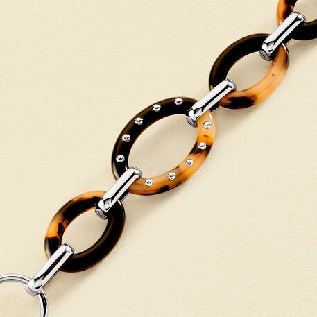 Link bracelet BOUCLE - Tortoise / Black - All jewellery  | Agatha