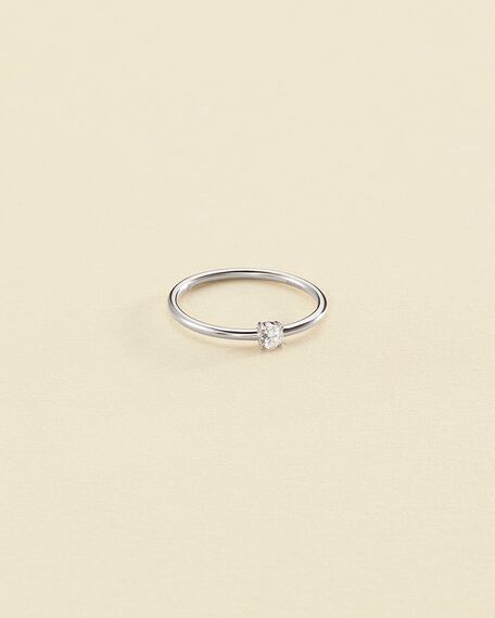 Thin ring RIN1SOL - Crystal / Silver - All jewellery  | Agatha