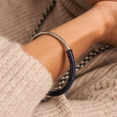 Bangle TWIGGY - Silver / Dark Blue - All jewellery  | Agatha