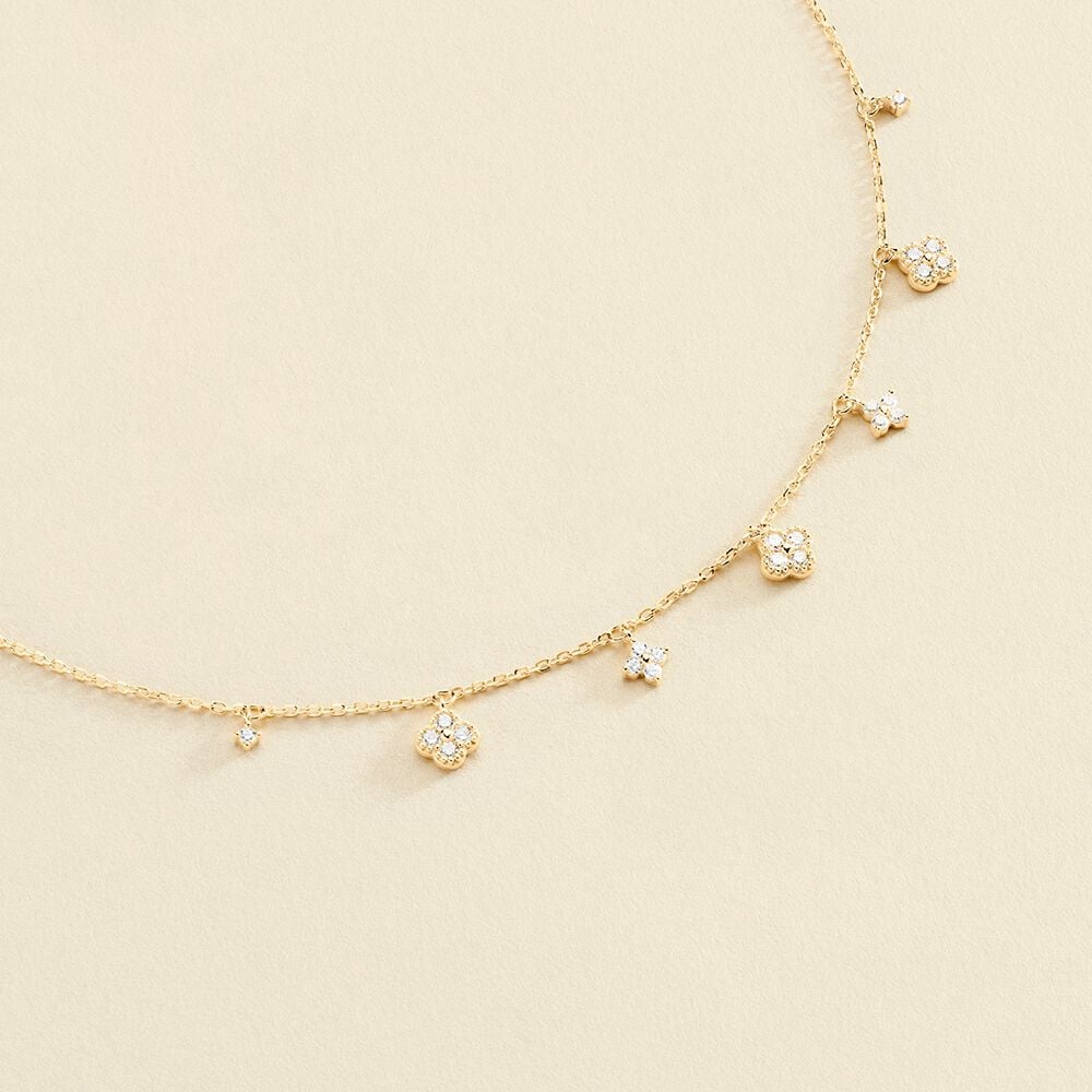 Choker necklace BELOVED - Crystal / Golden - All jewellery  | Agatha