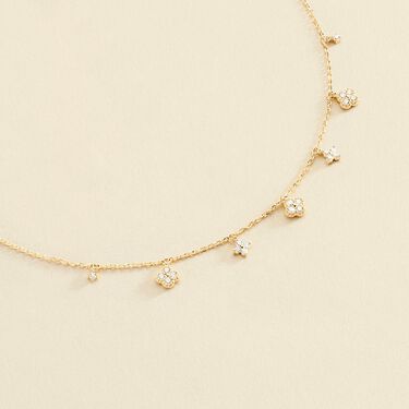 Choker necklace BELOVED - Crystal / Golden - All jewellery  | Agatha