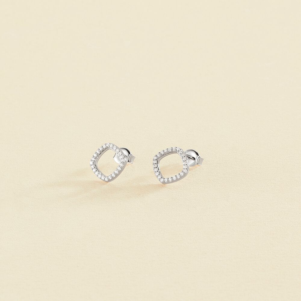 Stud earrings SISSI - Crystal / Silver - All earings  | Agatha
