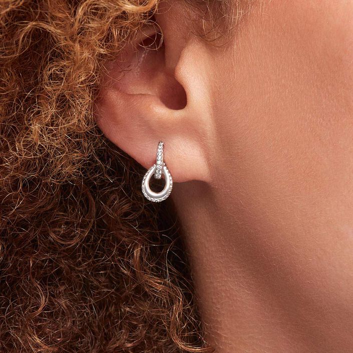 Long earrings GEMINI - Crystal / Silver - All jewellery  | Agatha