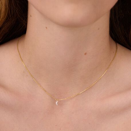 Choker necklace MAHINA - Crystal / Golden - All jewellery  | Agatha