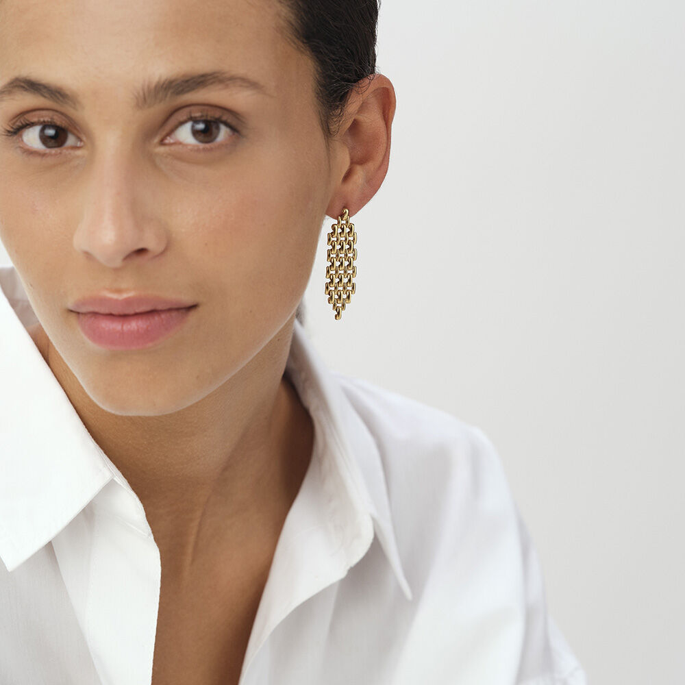 Long earrings MINUIT - Golden - Christmas  | Agatha
