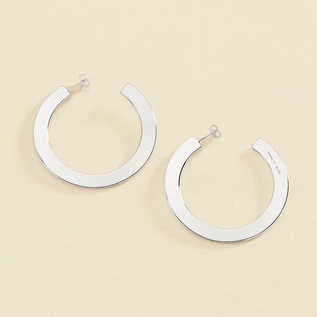 Hoops LINES - Silver - All earings  | Agatha