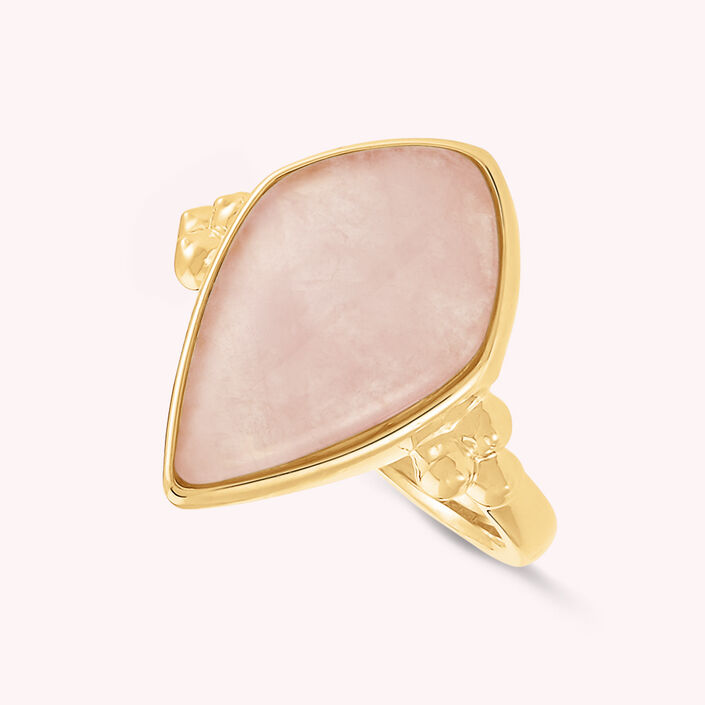 Thin ring MOON - Pink Quartz - All jewellery  | Agatha