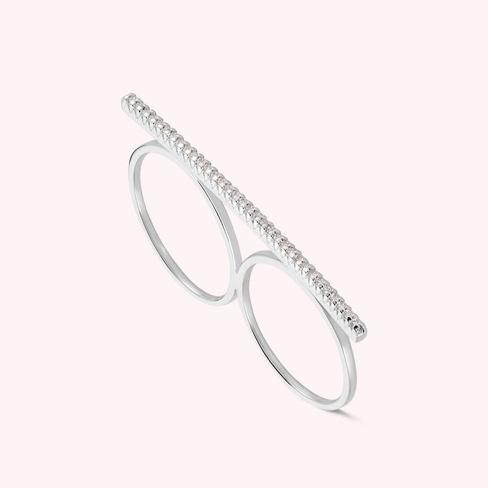 Thin ring PRECIOUS - Crystal / Silver - All jewellery  | Agatha