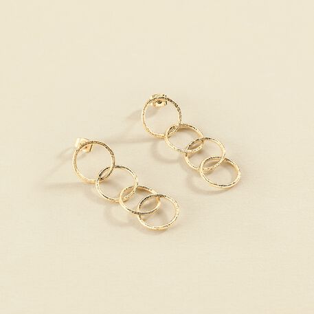 Long earrings MAAT - Golden - All jewellery  | Agatha