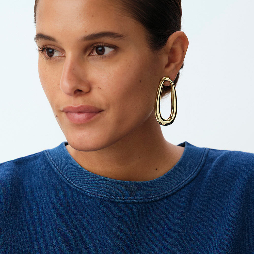 Long earrings ABBESSES - Golden - Earrings  | Agatha