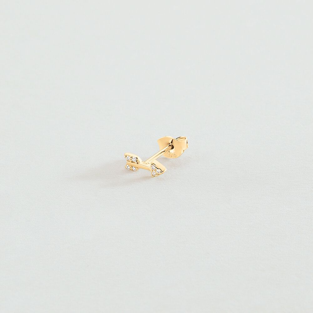 Piercing stud FLECHITA - Crystal / Golden - Jewellery  | Agatha