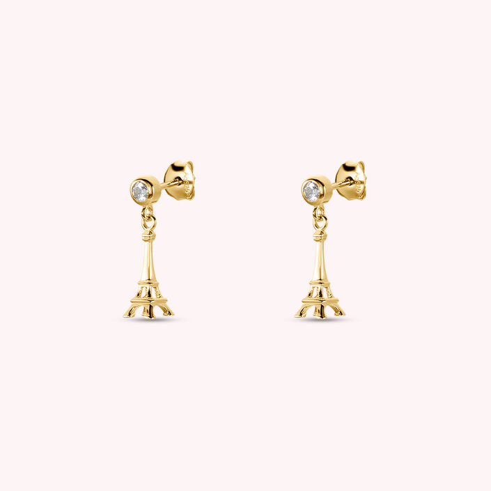 Long earrings TOWER - Golden - All earings  | Agatha