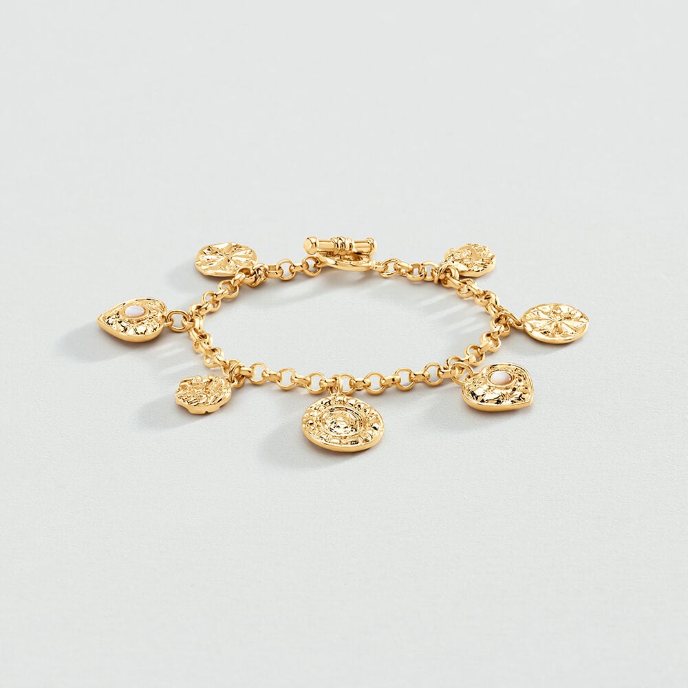Link bracelet PONT DES ARTS - Golden / White - Atelier parisien  | Agatha