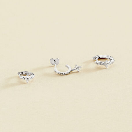 Hoop piercing BELOVED - Crystal / Silver - All jewellery  | Agatha