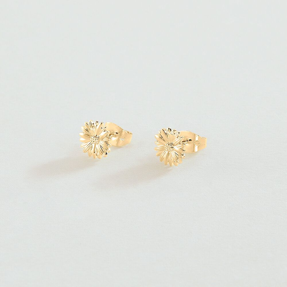 Stud earrings BLOSSOM - Golden - Earrings  | Agatha