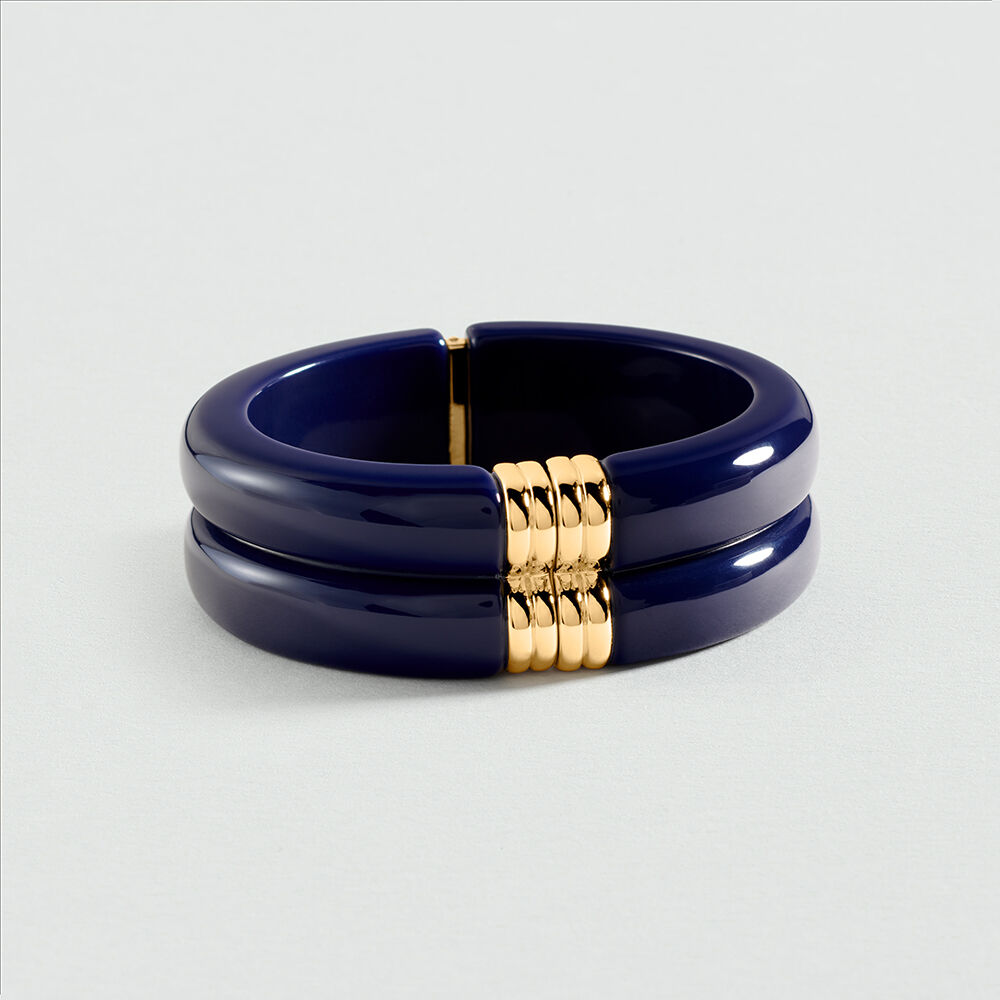 Cuff PALAIS ROYAL - Blue / Gold - Bracelets  | Agatha