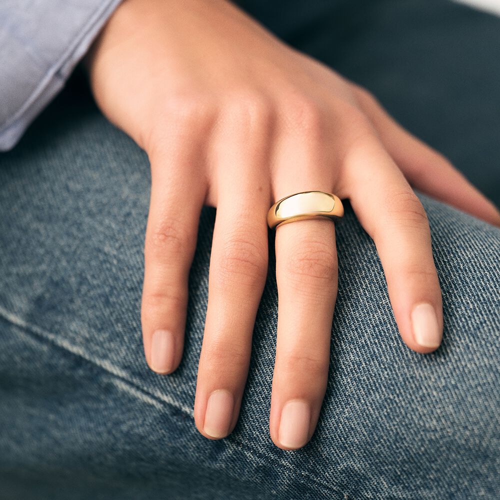 Large ring ALEXINE - Golden - Jewellery  | Agatha