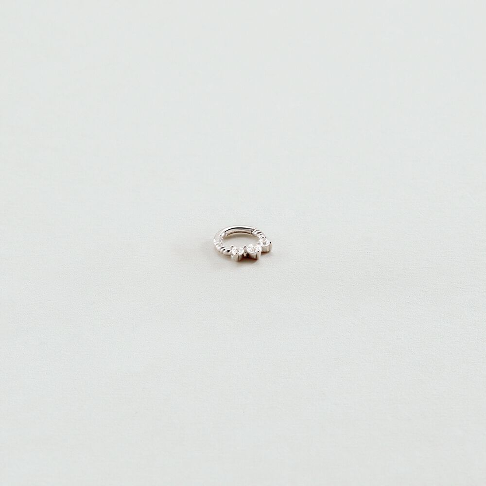 Piercing Helix & Tragus PAULINE - Crystal / Silver - Genuine silver  | Agatha