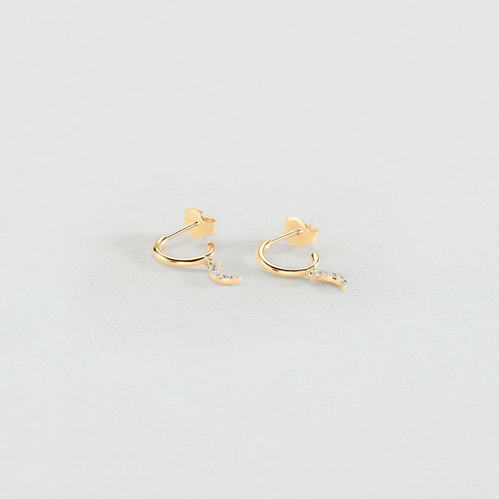 Hoops MAHINA - Crystal / Golden - Earrings  | Agatha