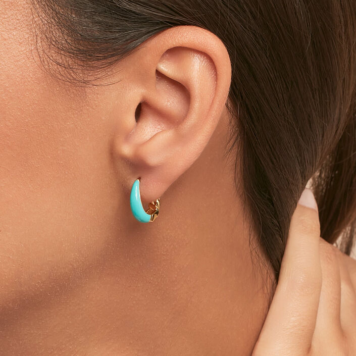 Hoops ATMA - Blue / Gold - All jewellery  | Agatha